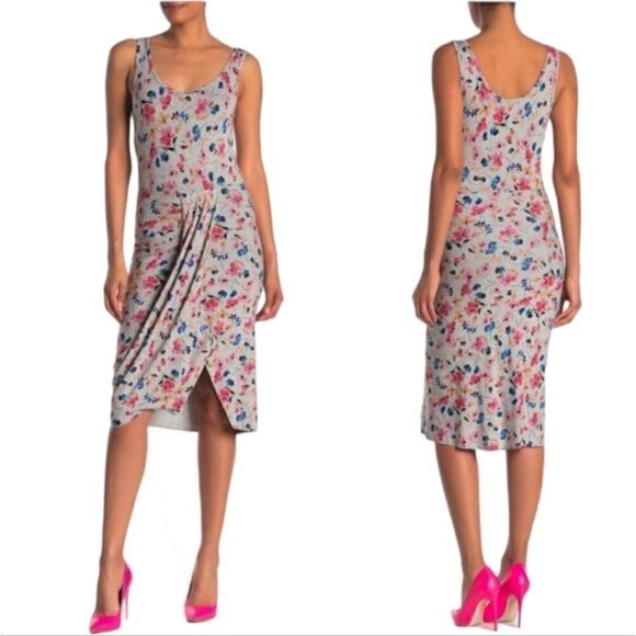 EC RACHEL ROY "GABI" FLORAL DRAPE DRESS SZ.S - Picture 1 of 5